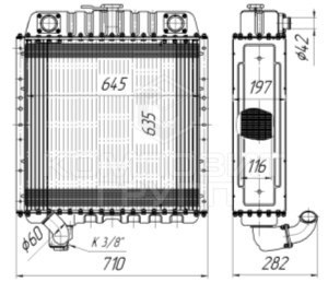 Радиатор охлаждения Т-150, СК-6, 